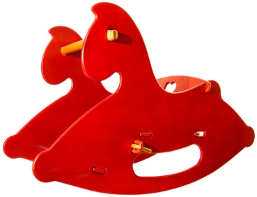 MOOVER Toys - Schaukelpferd aus Holz (rot) / rocking horse