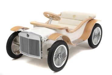 D.Throne D Luxus Kinder Elektroauto handgefertigt in weiß - exklusives Geschenk