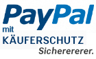 Sicher bezahlen mit PayPal inkl. Käuferschutz
