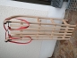 Preview: Holzschlitten Zwillingsschlitten - Davoser Rodel - Davoser Schlitten 113 cm aus Buche Lattensitz extra lang - Zwillingsrodel - Zwillingsschlitten mit Zugseil
