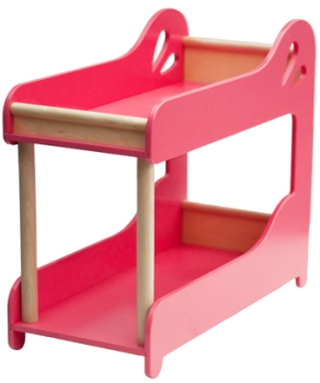 MOOVER Toys - LINE Puppenhochbett / Line Bunk Bed Pink Pantone 191 C