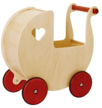 MOOVER Toys - Kindergarten Holz-Puppenwagen (natur) / dolls pram natural