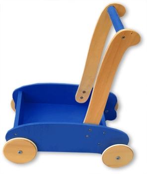 MOOVER Toys - LINE Lauflernwagen Holz (blau) / baby walker navy blue
