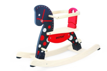 Pintoy Holzschaukelpferd - FANCY Shetland Rocking Horse mit Lehne (abnehmbar)