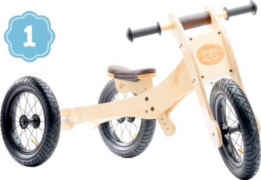 Trybike in braun  - 4 in 1 Balace Kinder Laufrad