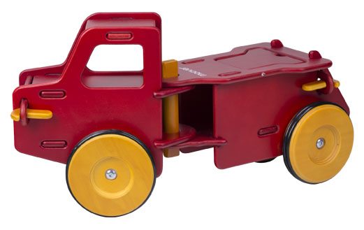 Junior Truck rot MOOVER Toys / Rutscher Holz Rutscherauto Rutscherfahrzeug 