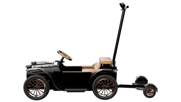D.Throne S weiß - Elektrischer Kinderwagen und edles Luxus Kinder Elektroauto 2in1