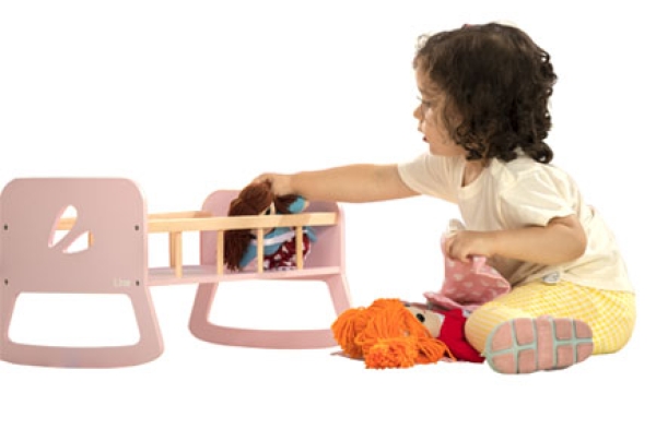 MOOVER Toys - LINE Puppenbett Puppenwiege (weiß) / LINE dolls cradle white